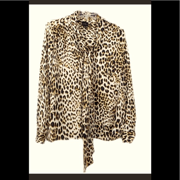 Worthington Womens Top Size: XL Animal Print Long Tab Sleeves it’s like new - Picture 1 of 12
